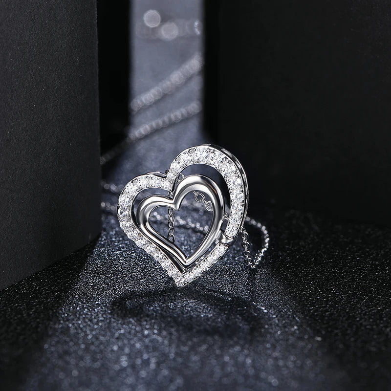 regal britannia heart moissanite necklace - oxford jewellery™