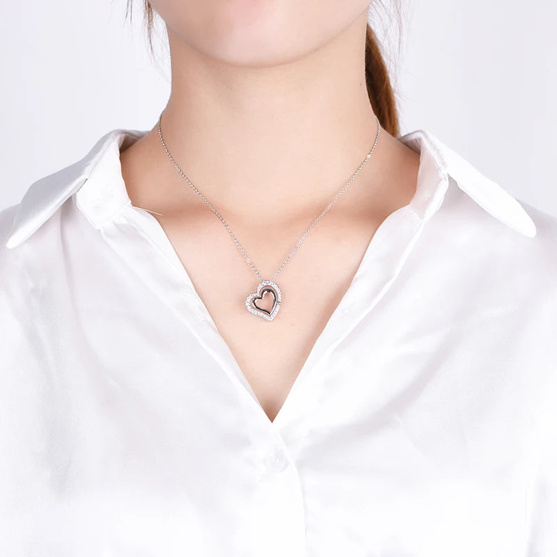 regal britannia heart moissanite necklace - oxford jewellery™