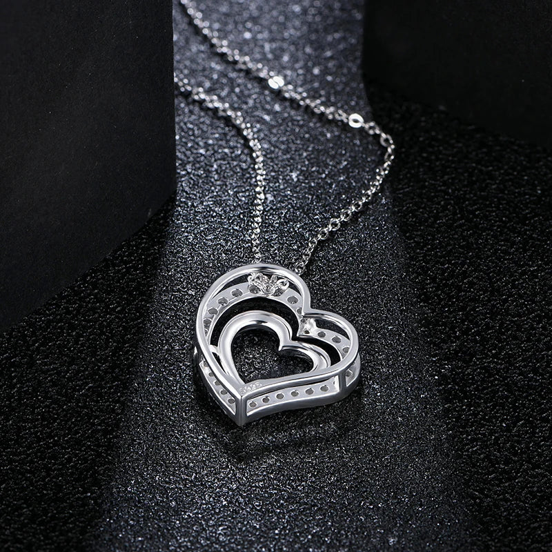 regal britannia heart moissanite necklace - oxford jewellery™