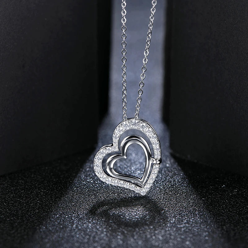 regal britannia heart moissanite necklace - oxford jewellery™