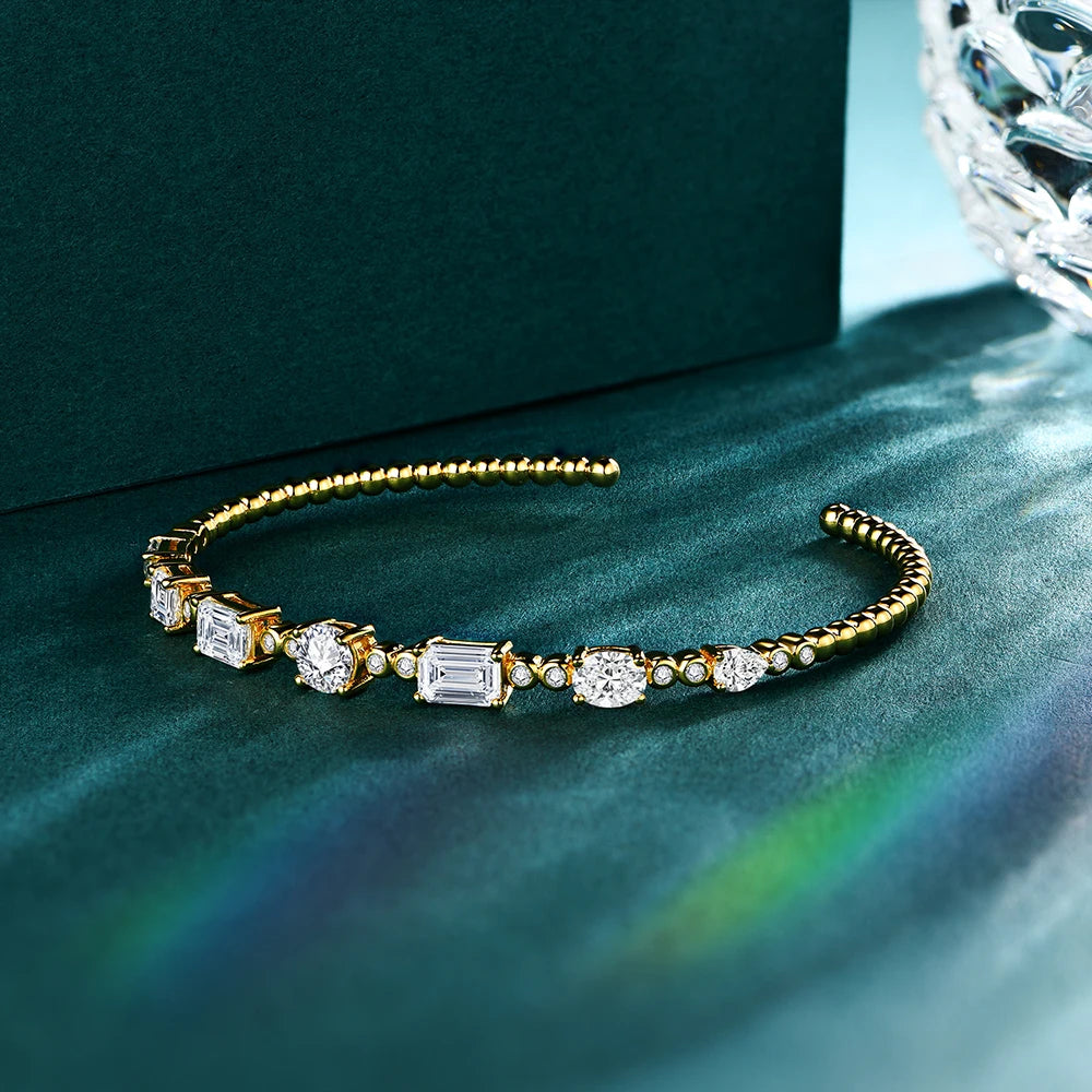 bracelet crafted with moissanite stones