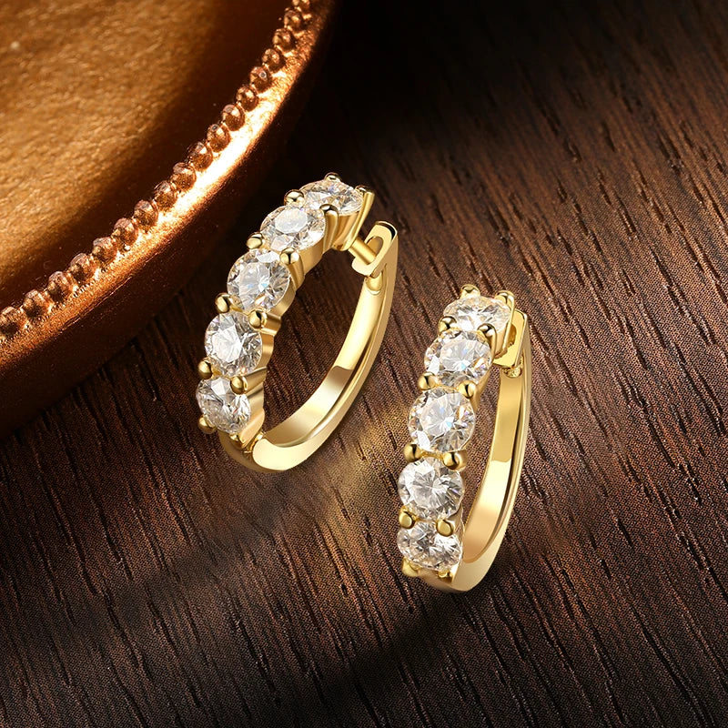 silver moissanite earrings sleek minimalist hoops gram moissanite for everyday elegance