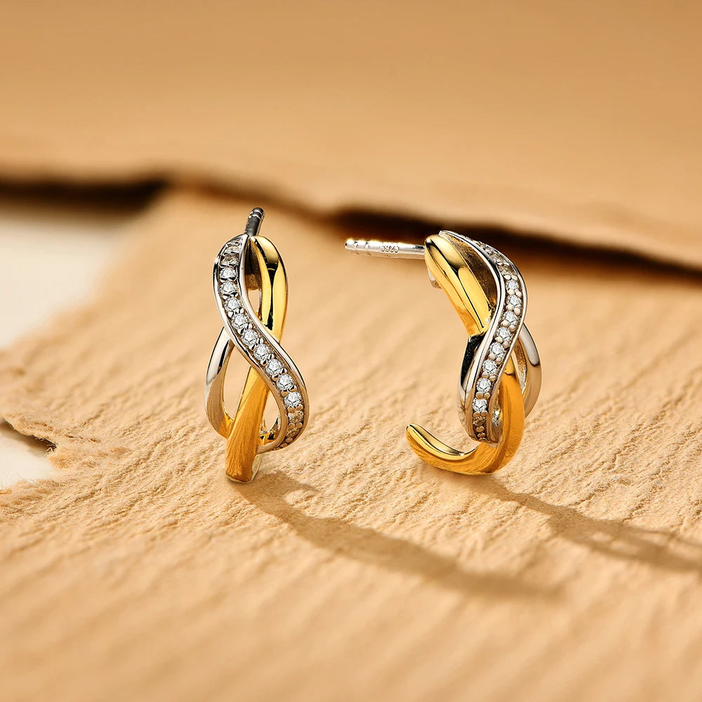 gold moissanite earrings timeless and versatile style infinity diamond jewellery for everyday elegance