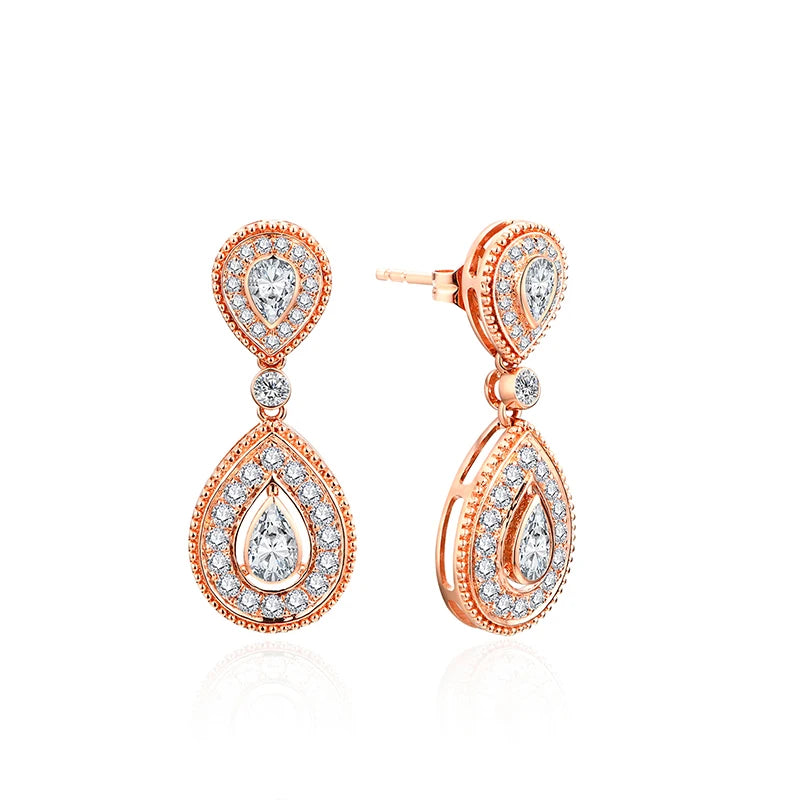 radiant lab grown moissanite diamond earrings for a stylish and sustainable choice.