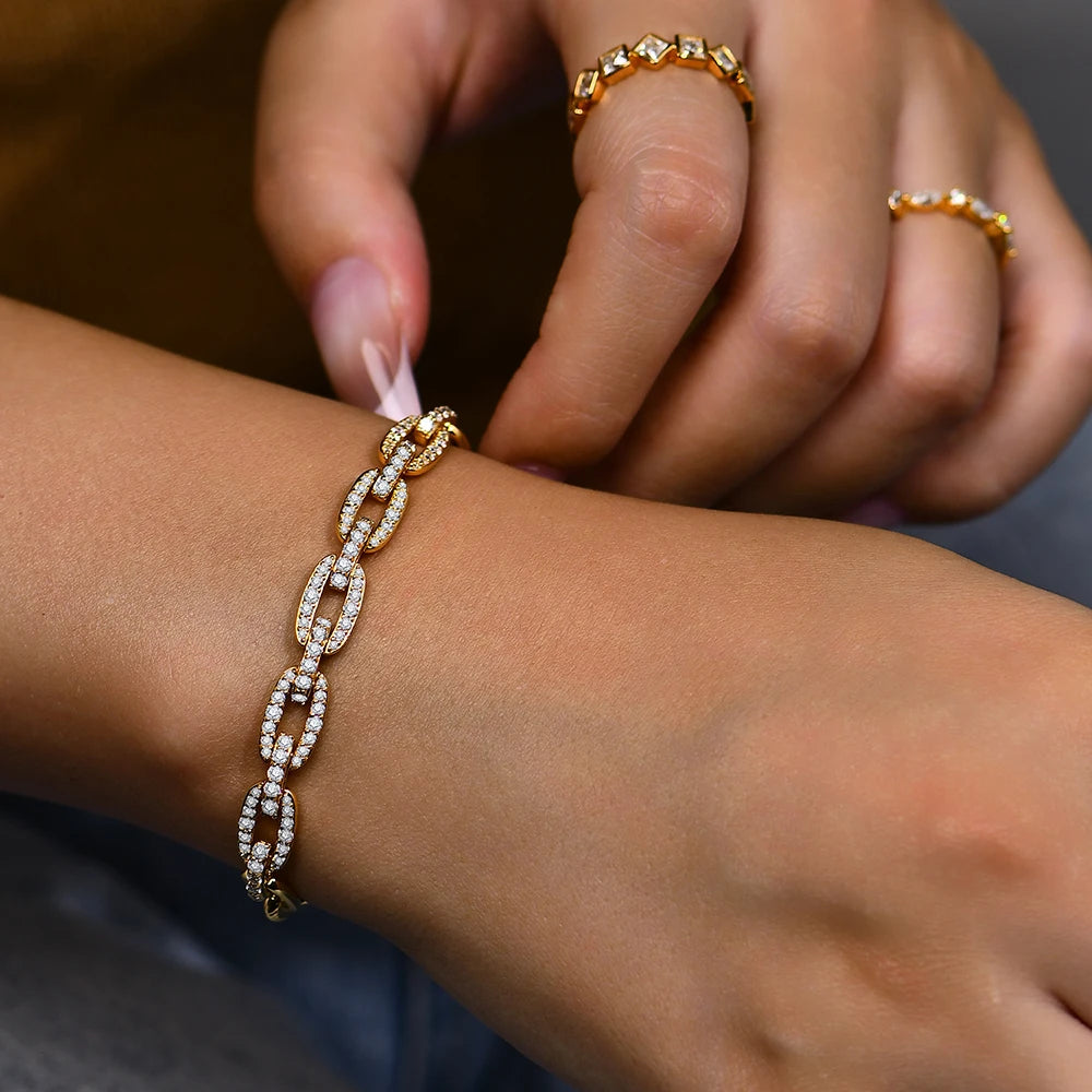 Diamond Bracelet for woman and moissanite engagement rings