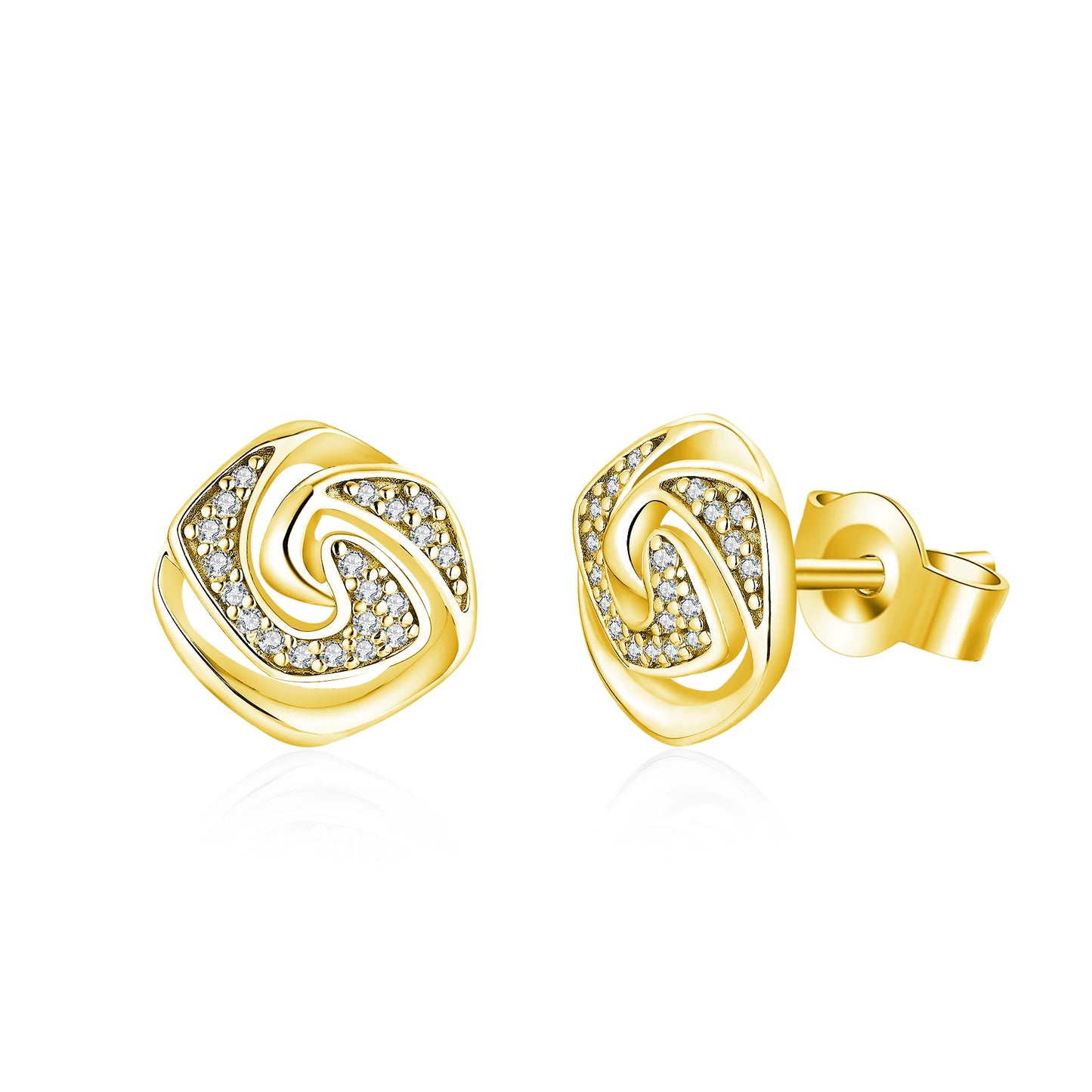 beautiful gold moissanite earrings designed for a touch of everyday glamour.