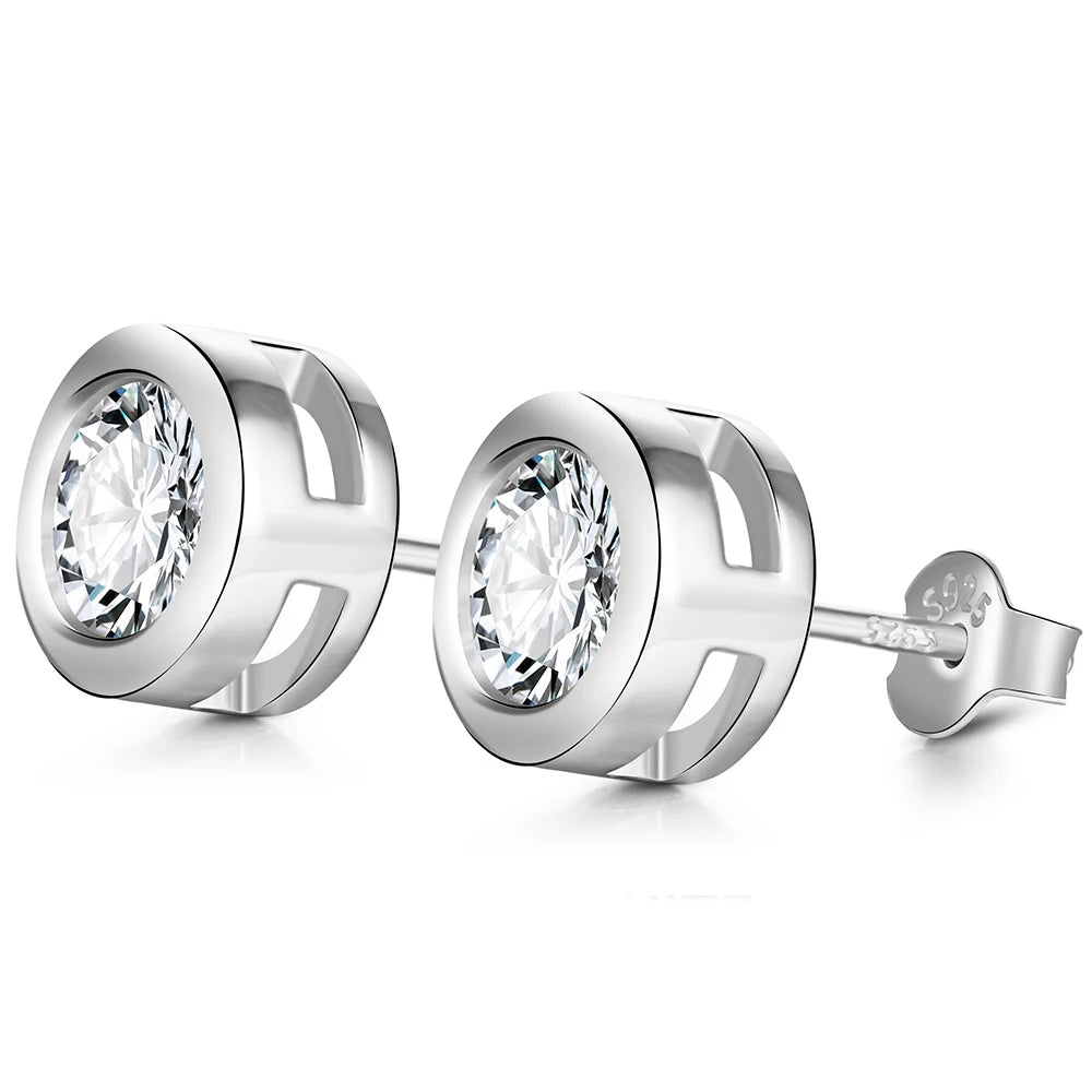 gold moissanite earrings nature-inspired stud shape infinity jewelry for organic beauty