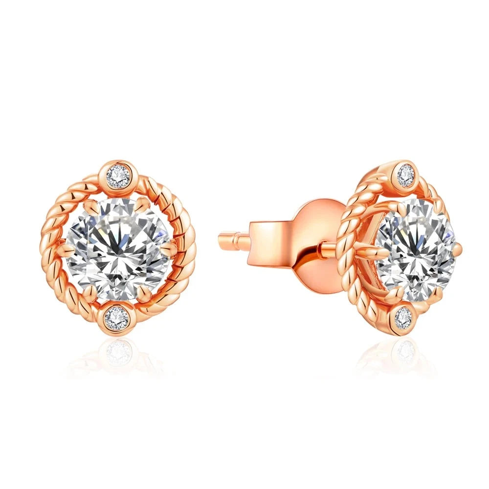 eye-catching gold moissanite dangle earrings, perfect for evening wear.