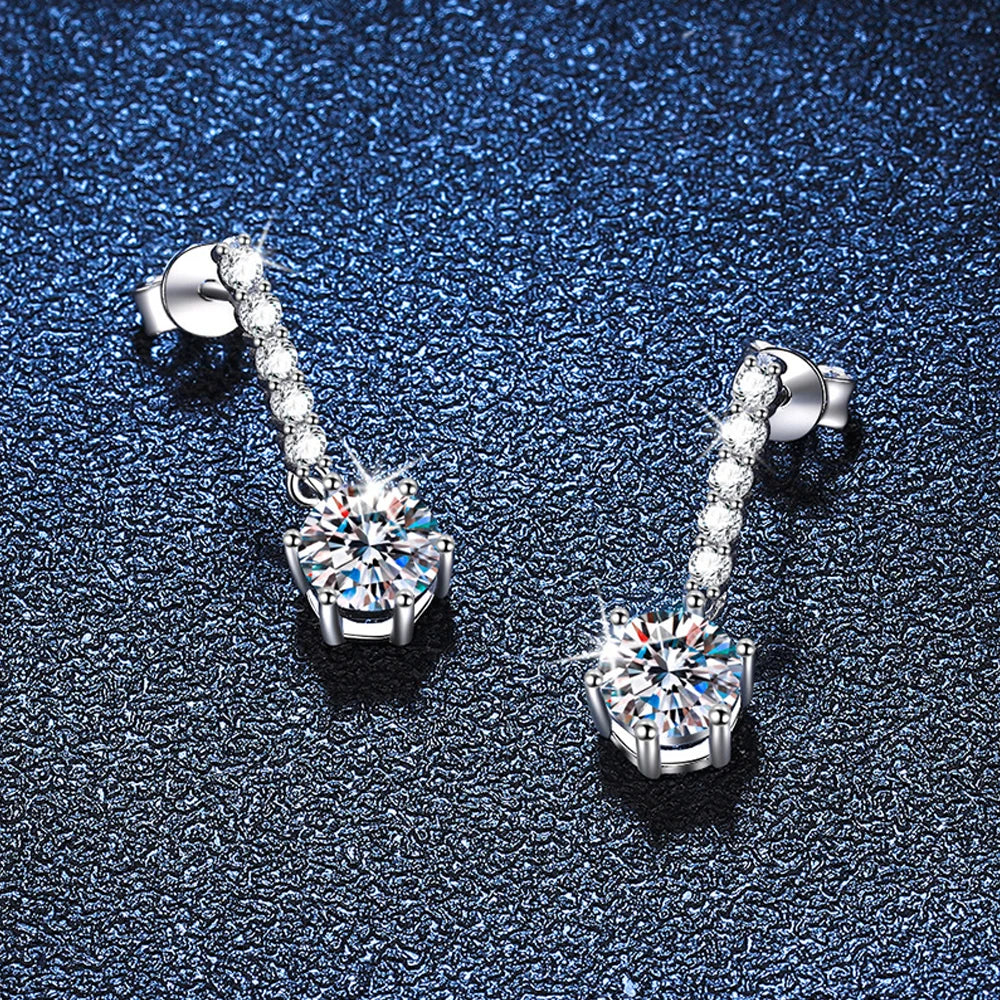 moissanite earrings radiant drop earrings with moissanite stone at the bottom gram moissanite for a luxurious finish
