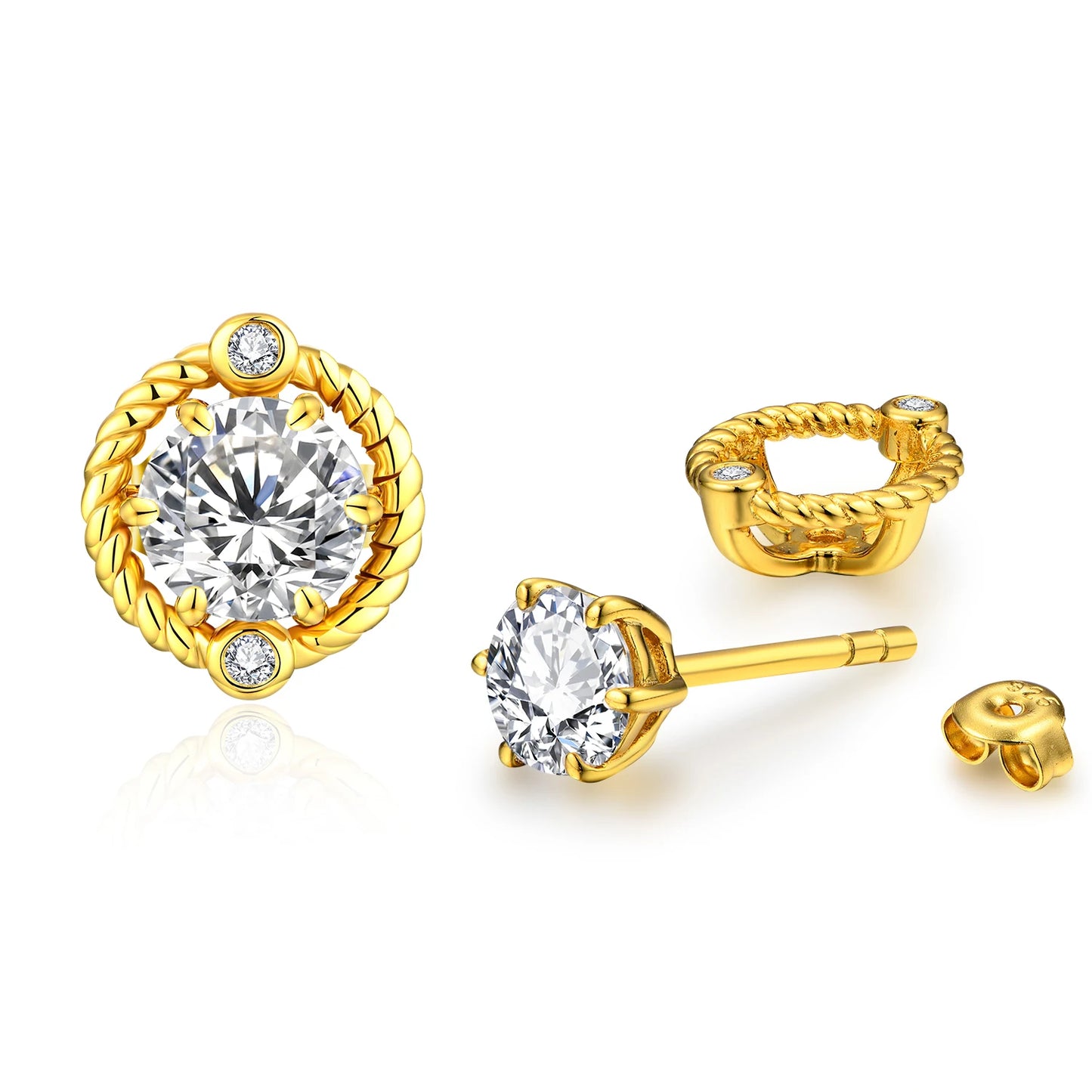 luxurious gold moissanite drop earrings that add glamour to any look.