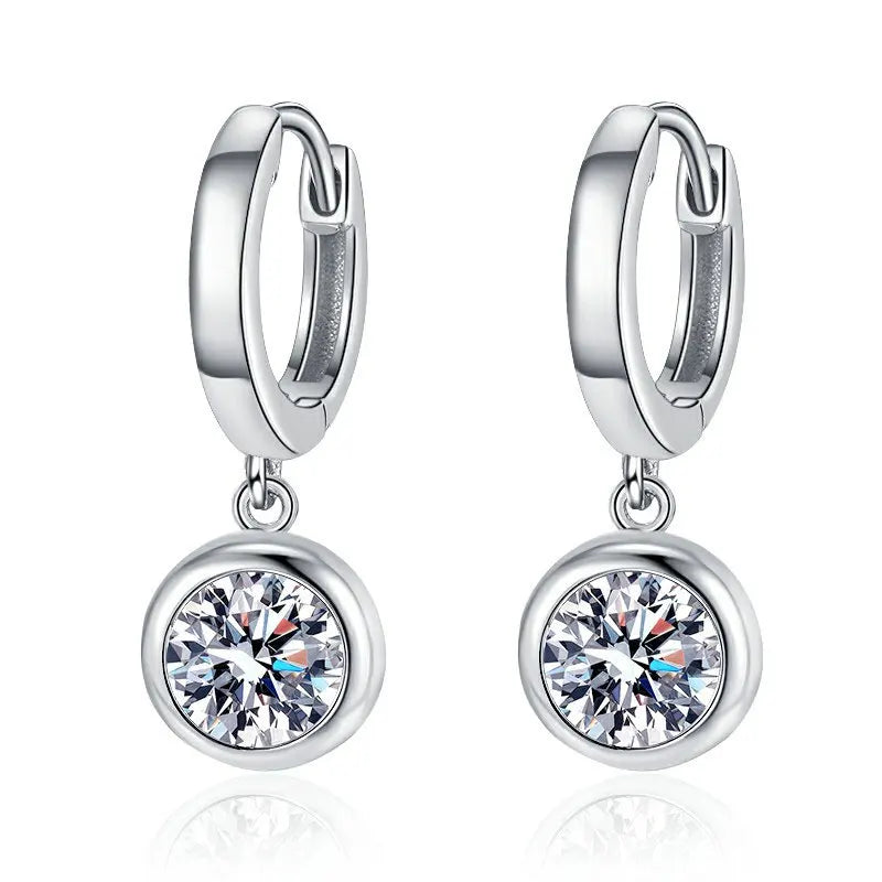 Silver Moissanite Earrings For Every Day Wear