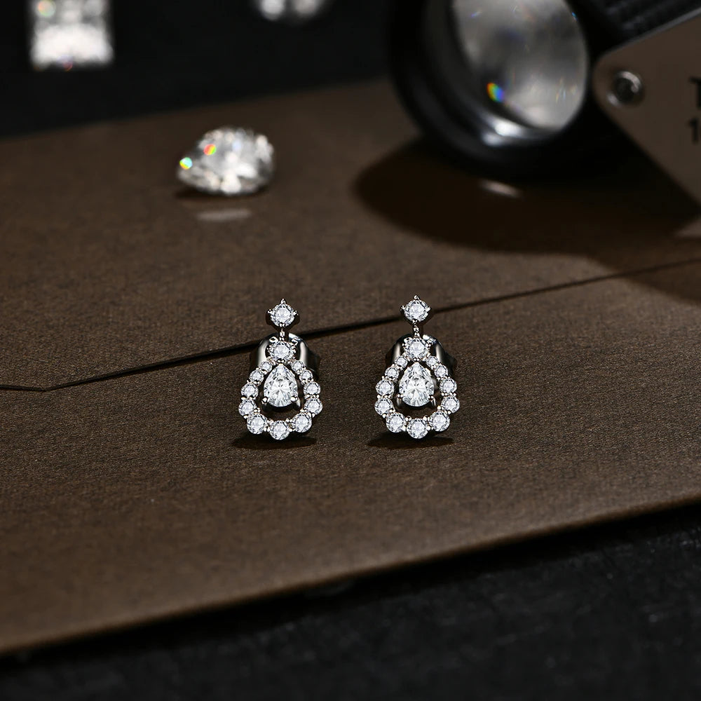 Thoughtful moissanite earrings for women, a perfect anniversary present.