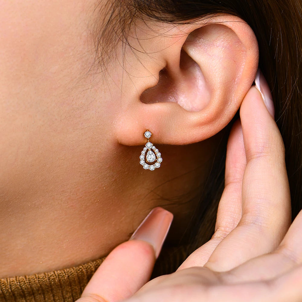 Elegant lab grown diamond earrings offering a sustainable and stylish alternative.
