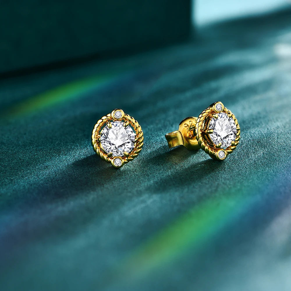 brilliant alternative diamond stud earrings that sparkle beautifully.