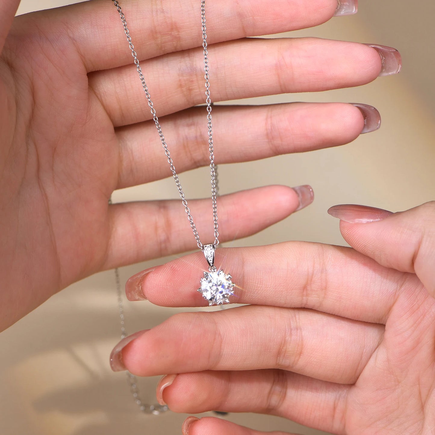London Rainbow Colourful Moissanite Necklace - Oxford Jewellery™