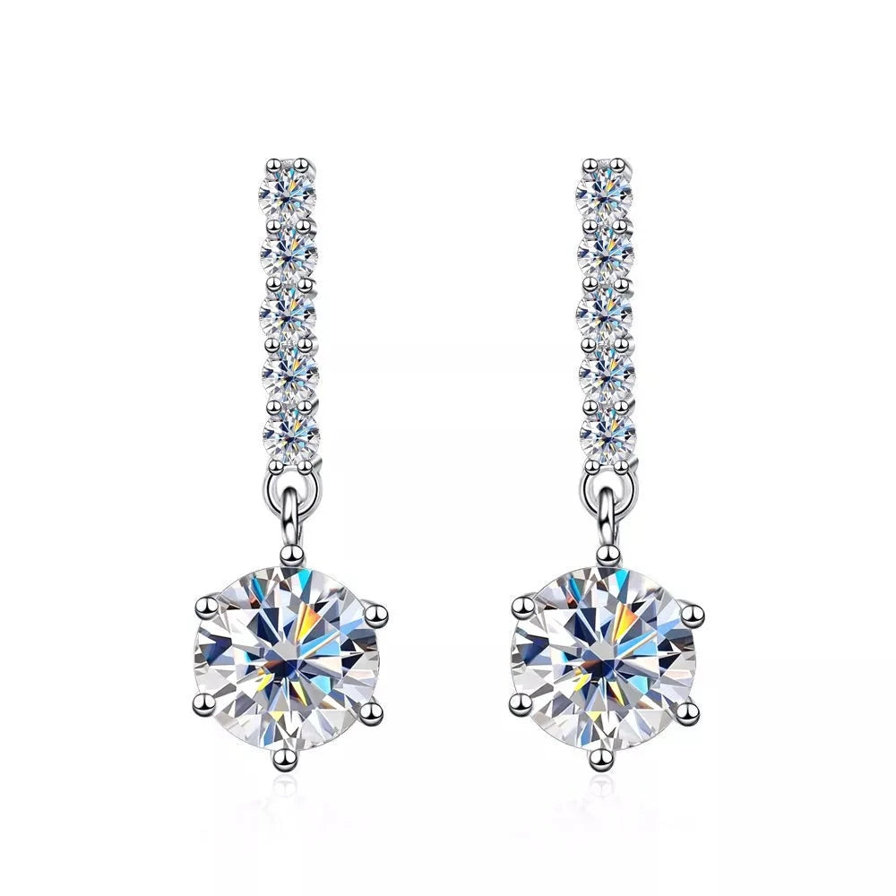 britannia's jewel moissanite drop earrings - oxford jewellery™
