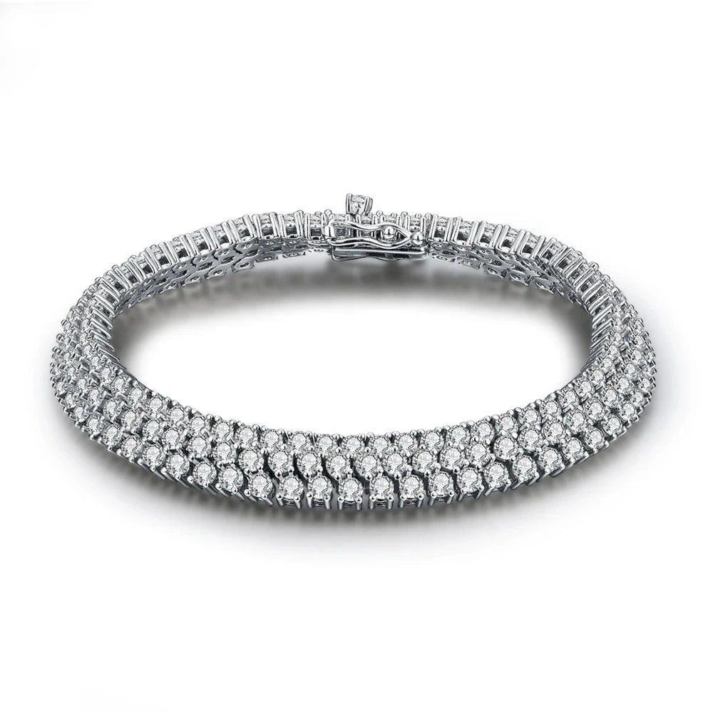 Sparkling moissanite diamond bracelet for woman