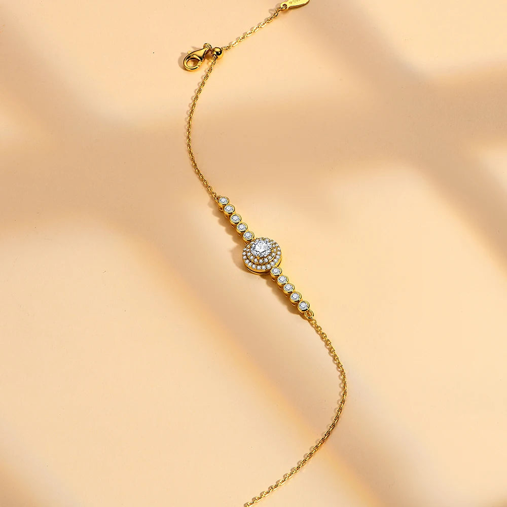 Infinity diamond moissanite bracelet
