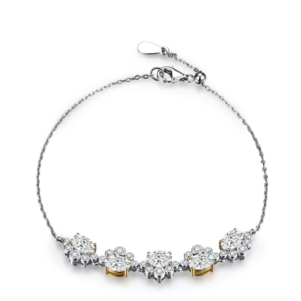 diamond bracelet for woman on a white background showing all its details