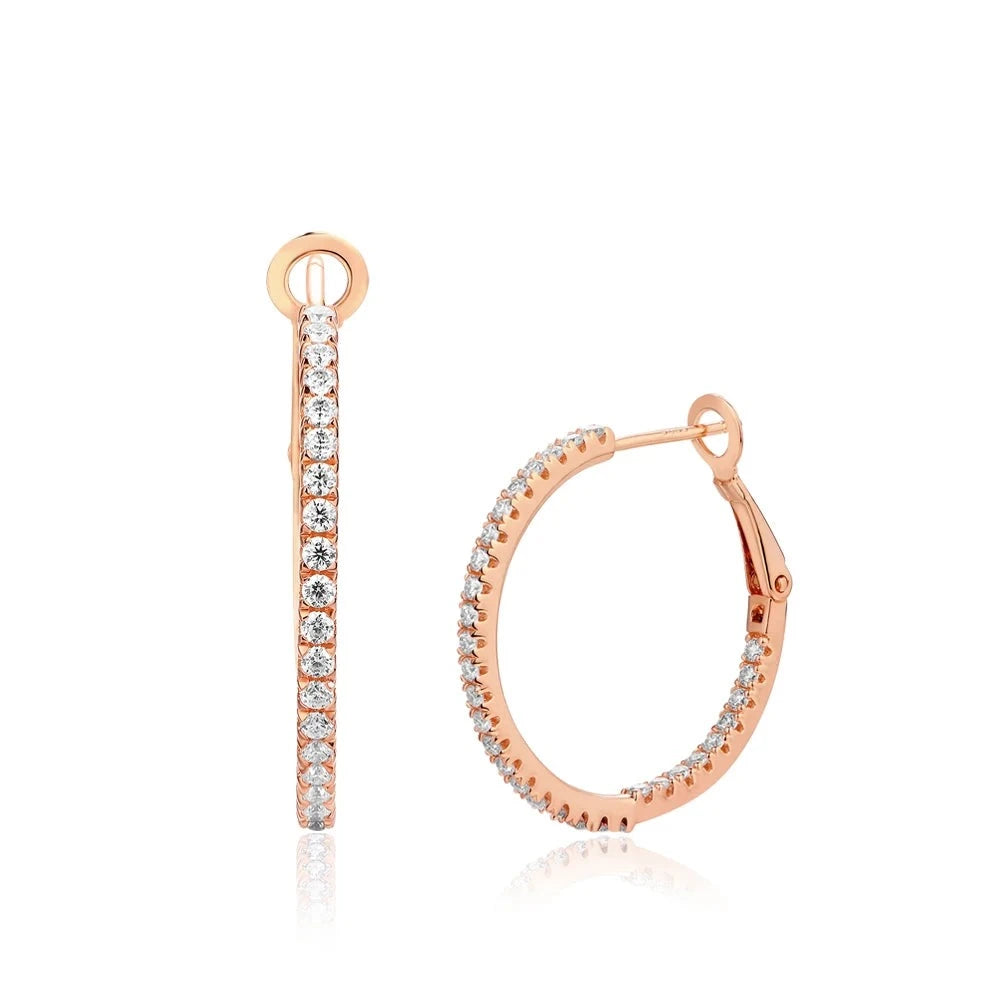 classic moissanite hoop earrings for women, ideal for any occasion.