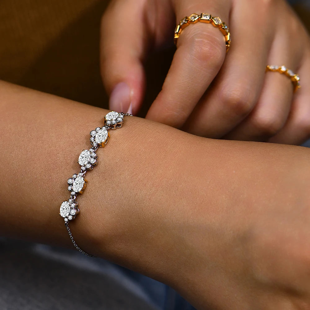 elegant moissanite bracelet for women
