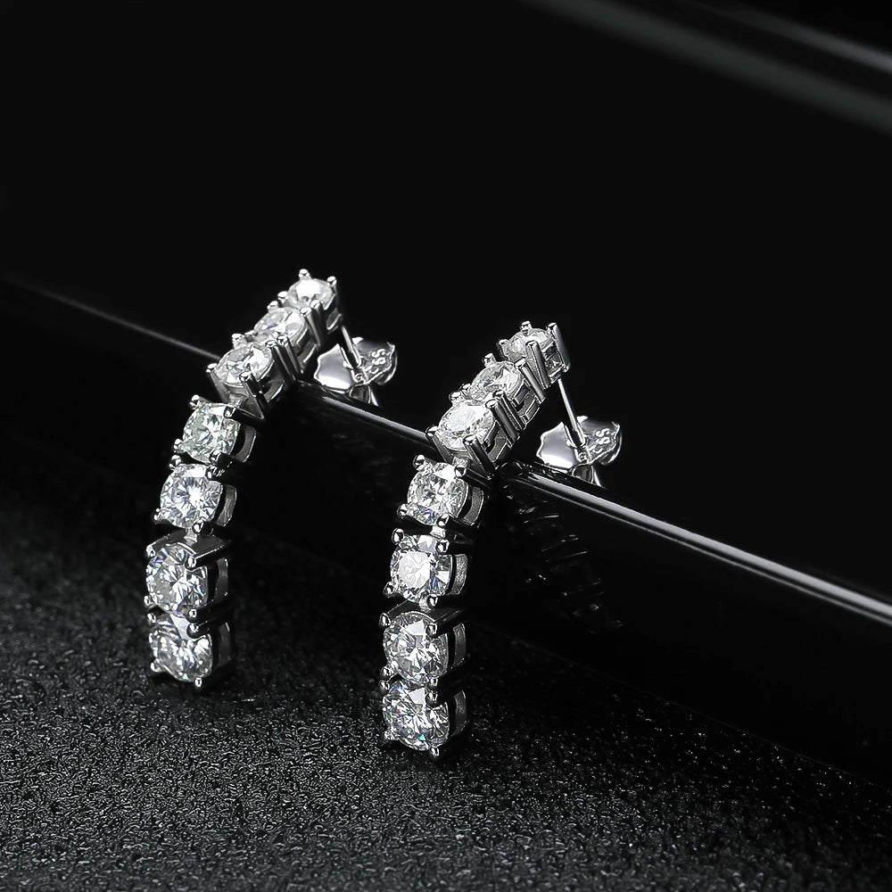 High-quality lab grown diamond earrings, an ethical and dazzling alternative to mined diamonds.
