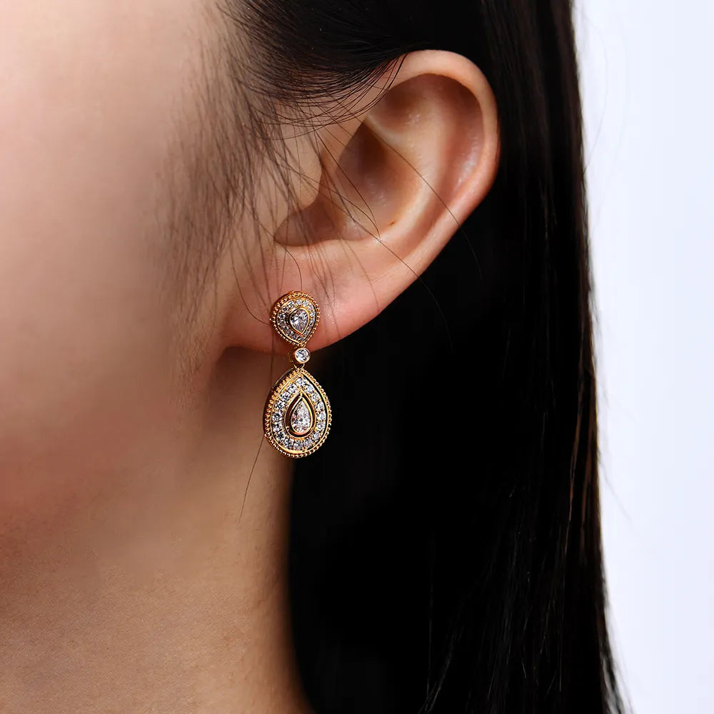 sophisticated lab grown diamond drop earrings that exude timeless charm.