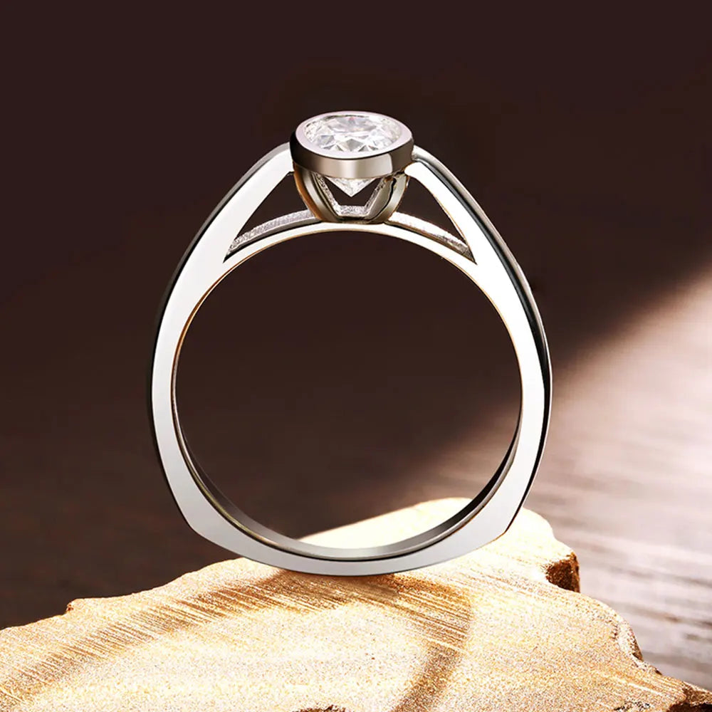 doris lessing moissanite ring - 1+ carat - oxford jewellery™