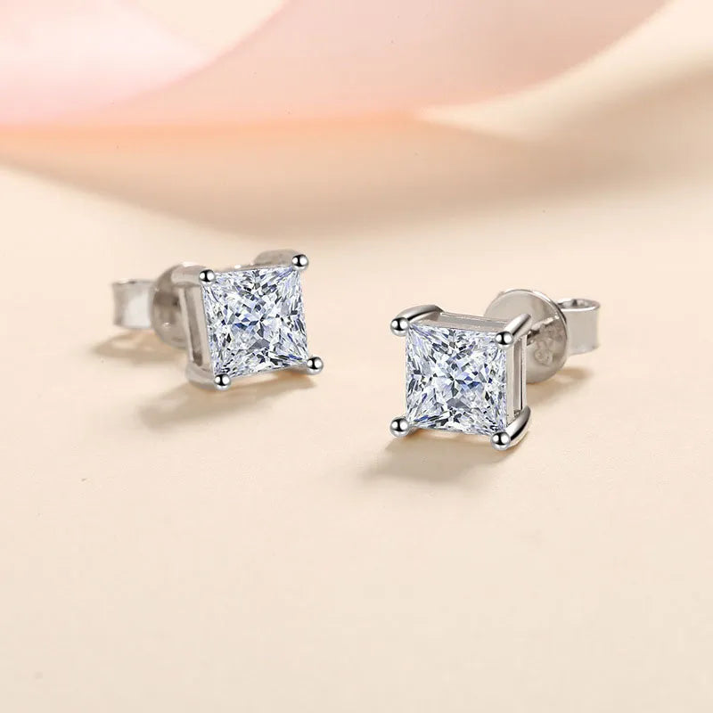 britannia's princess moissanite stud earrings - oxford jewellery™