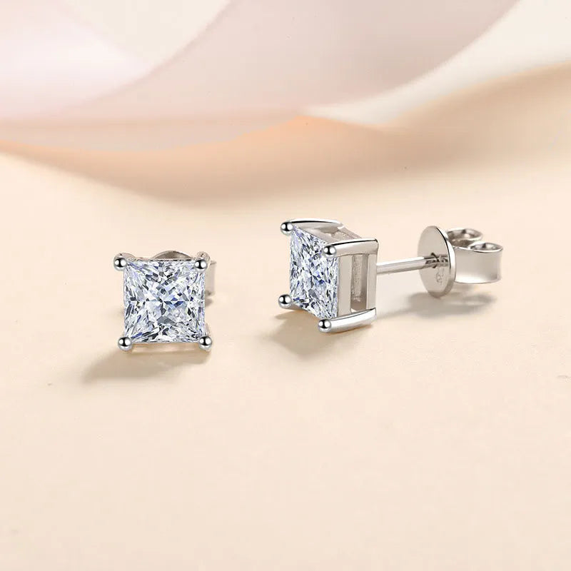 britannia's princess moissanite stud earrings - oxford jewellery™