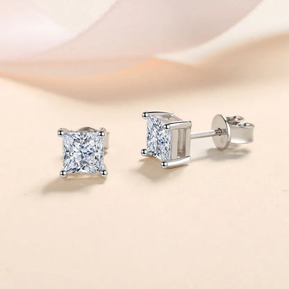 Britannia's Princess Moissanite Stud Earrings - Oxford Jewellery™