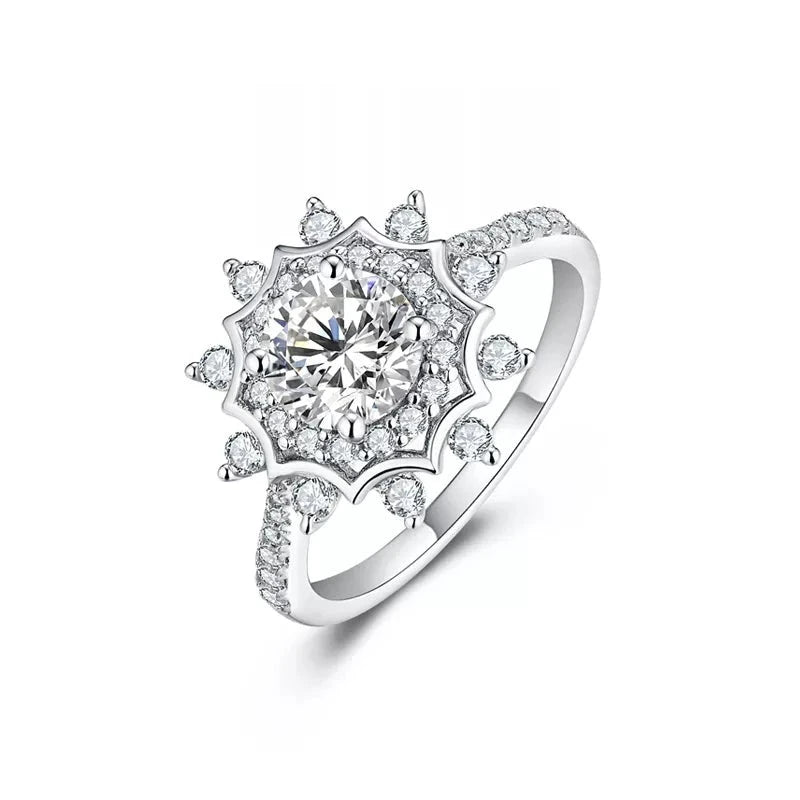 elizabeth gaskell moissanite ring - 1 carat - oxford jewellery™