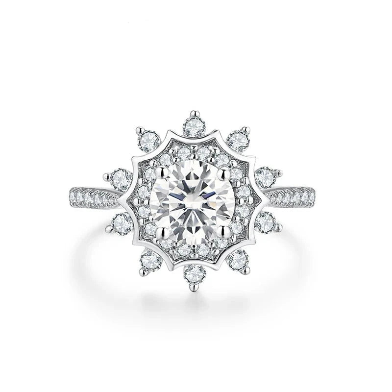 elizabeth gaskell moissanite ring - 1 carat - oxford jewellery™