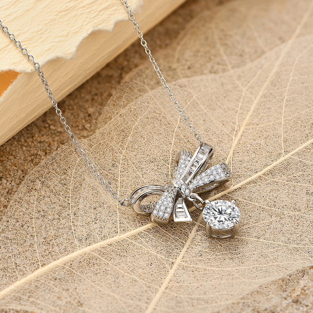 covent garden ribbon moissanite necklace - oxford jewellery™