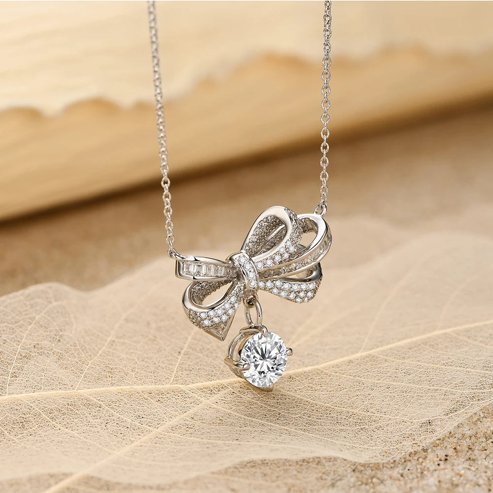 covent garden ribbon moissanite necklace - oxford jewellery™