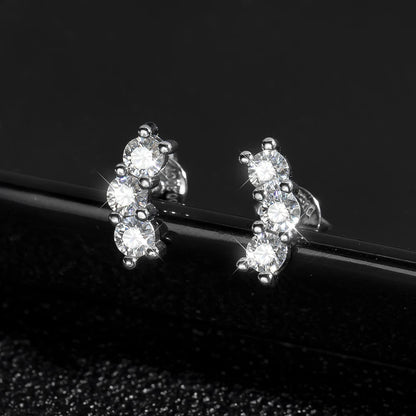 British Arch Moissanite Stud Earrings - Oxford Jewellery™