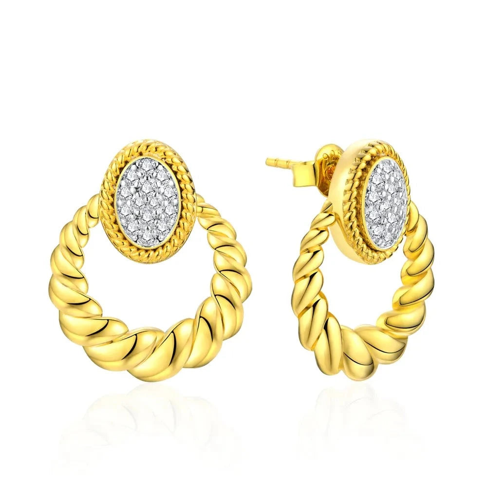 victorian twirl moissanite earrings - oxford jewellery™