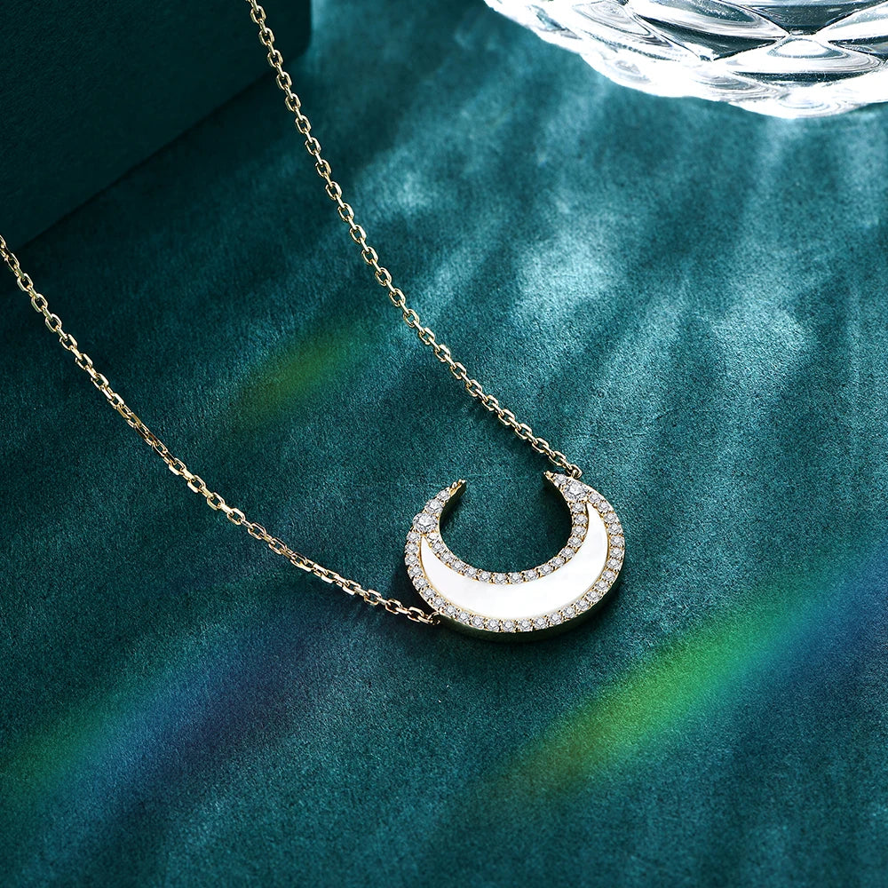 oxford midnight moon moissanite necklace - oxford jewellery™