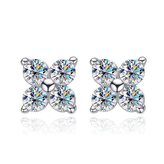 Britannia Square Moissanite Stud Earrings - Oxford Jewellery™