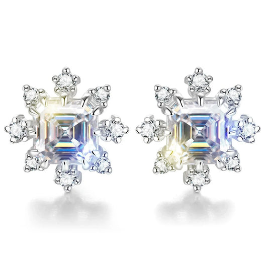 Snowy Oxford Moissanite Stud Earrings - Oxford Jewellery™