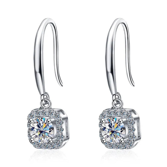 White Tower of London Moissanite Earrings - Oxford Jewellery™