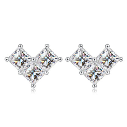 British Heritage Trio Moissanite Earrings - Oxford Jewellery™