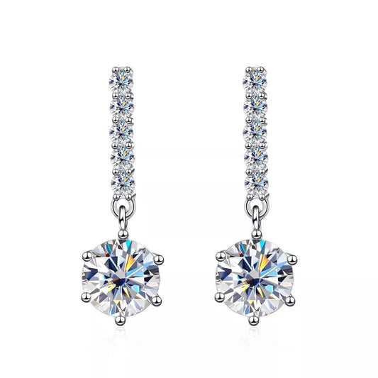 Britannia's Jewel Moissanite Drop Earrings - Oxford Jewellery™