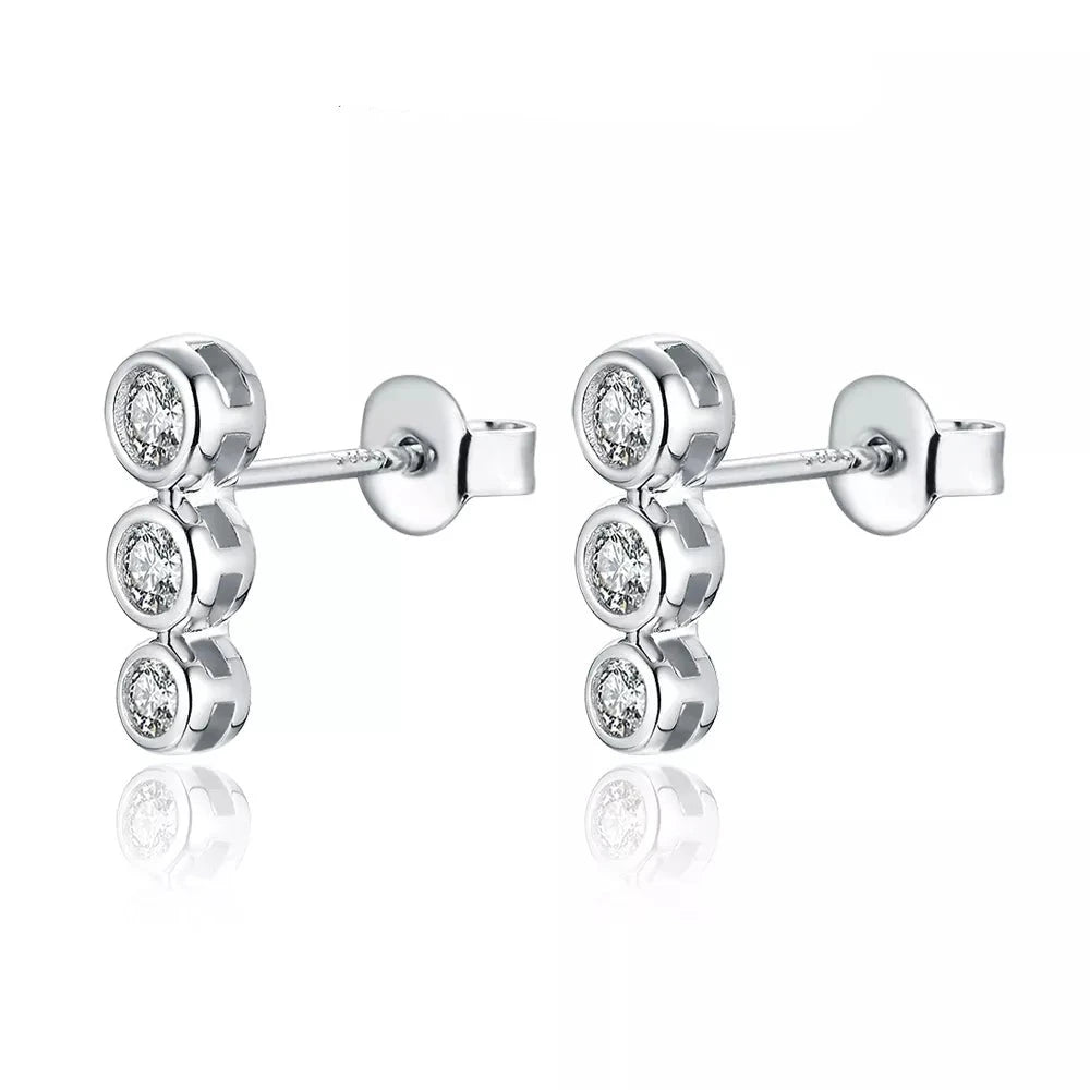 regal trio moissanite earrings - oxford jewellery™