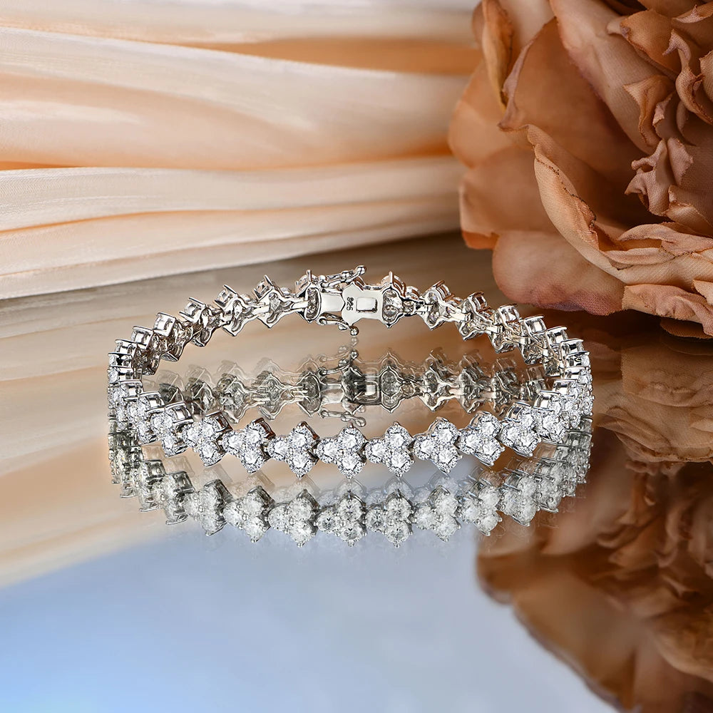 britannia's eternal charm moissanite bracelet - oxford jewellery™