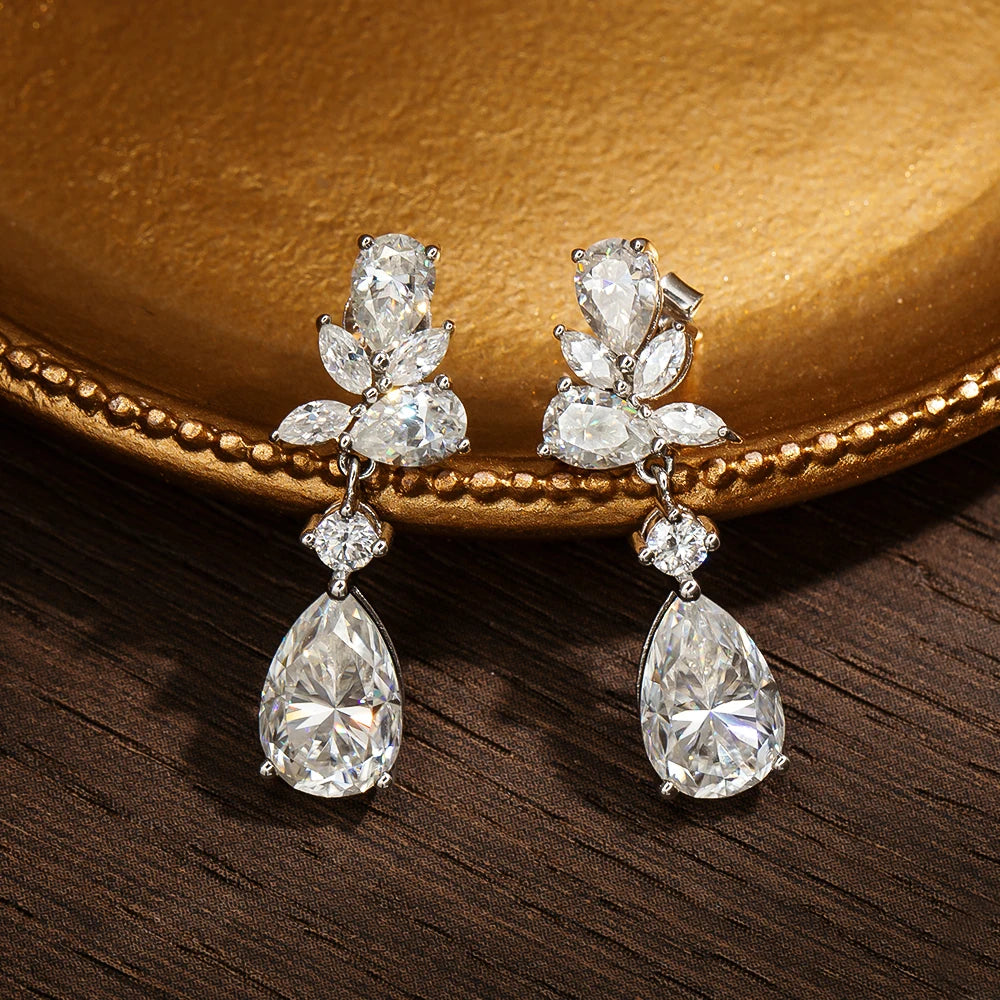 white rose of york moissanite earrings - oxford jewellery™