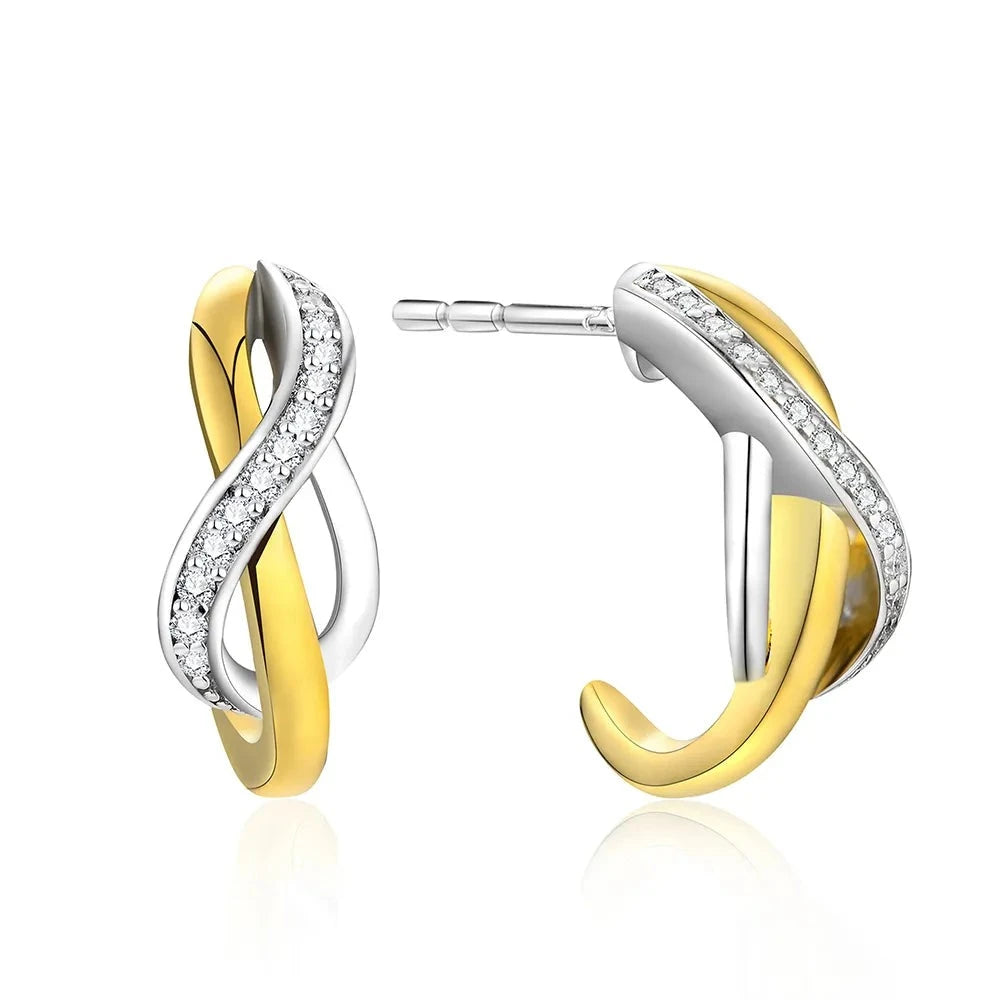 metropolitan infinity path moissanite earrings - oxford jewellery™