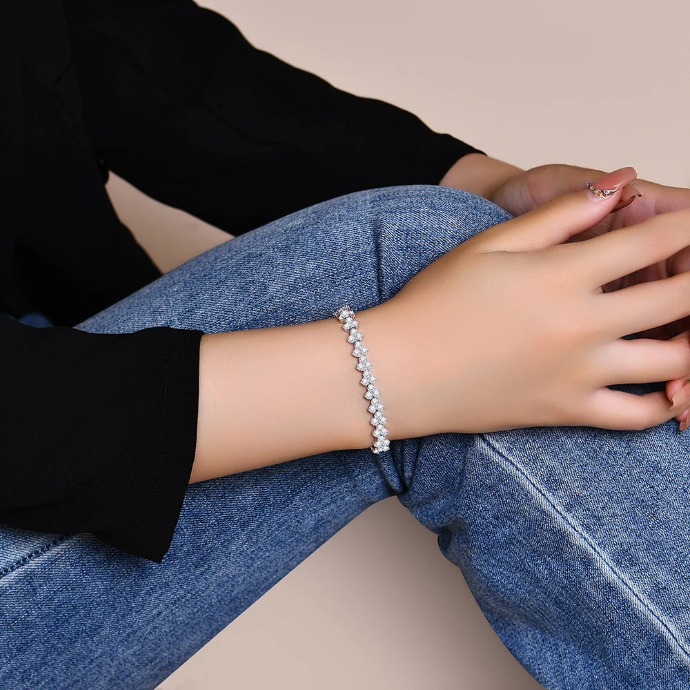 britannia's eternal charm moissanite bracelet - oxford jewellery™