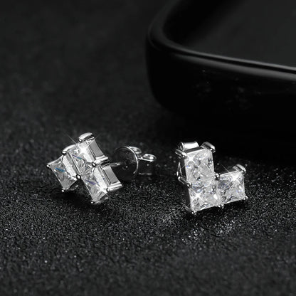 British Heritage Trio Moissanite Earrings - Oxford Jewellery™