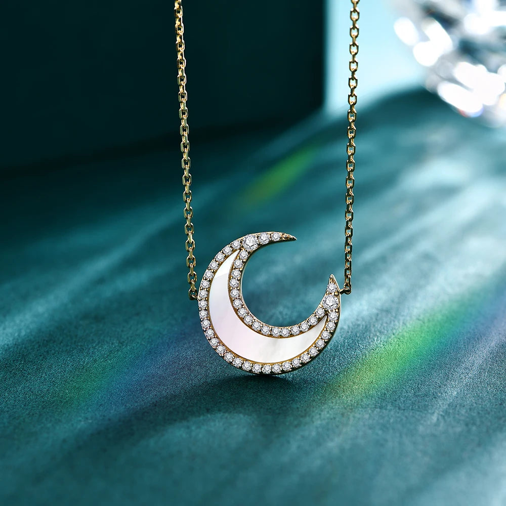 oxford midnight moon moissanite necklace - oxford jewellery™